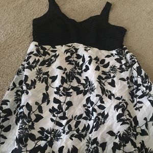 Dressbarn Black and White Floral Dress